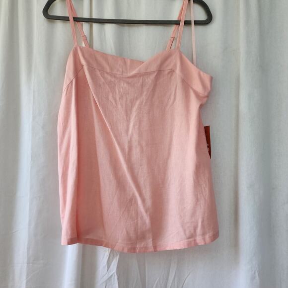 State of Day loungewear set pj casual linen NWT relaxed pink tank shorts S new - Picture 3 of 12